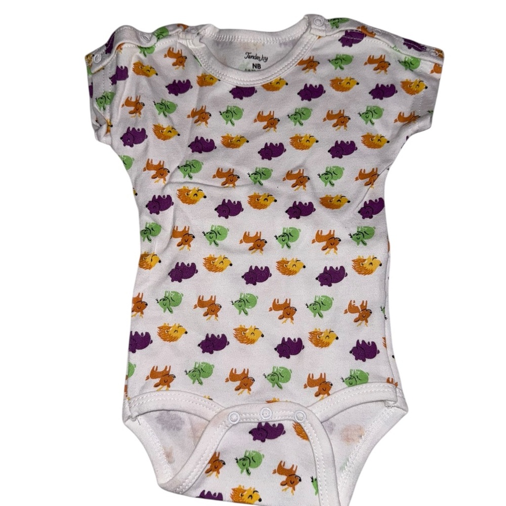 Tender Ivy Kids Printed One Piece - White with Multicolor Design
